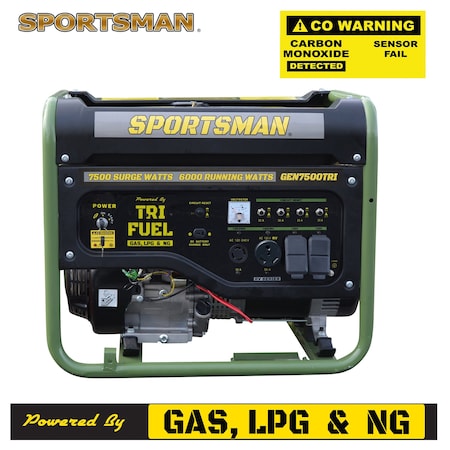 Sportsman Portable 7500 Watt Tri-Fuel Generator GEN7500TRI